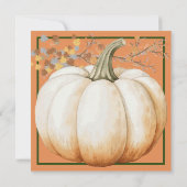 Holiday Pumpkin Erntedank Dinner Einladung (Rückseite)