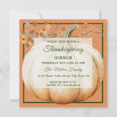 Holiday Pumpkin Erntedank Dinner Einladung (Vorderseite)