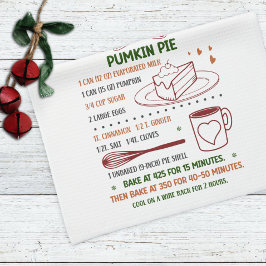 Holiday Pumpkin Pie Rezept Weihnachten Geschirrtuch