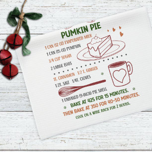 Holiday Pumpkin Pie Rezept Weihnachten Geschirrtuch