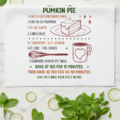 Holiday Pumpkin Pie Rezept Weihnachten Geschirrtuch (Gefaltet)