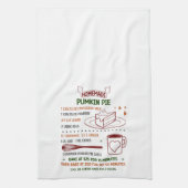 Holiday Pumpkin Pie Rezept Weihnachten Geschirrtuch (Vertikal)