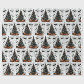 Holiday Pumpkin Tree Geschenkpapier (Flach)
