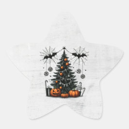 Holiday Pumpkin Tree Stern-Aufkleber