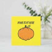 Holiday Pumpkin Vintager Stil Zeichnend Einladung (Stehend Vorderseite)