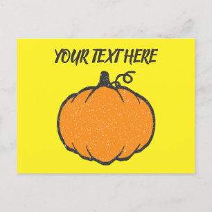 Holiday Pumpkin Vintager Stil Zeichnend Postkarte