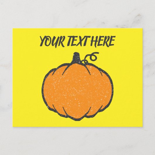 Holiday Pumpkin Vintager Stil Zeichnend Postkarte (Vorderseite)