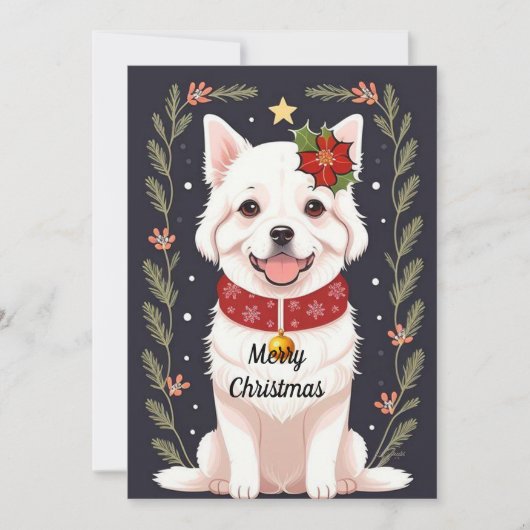 Holiday Puppy Feiertagskarte (Vorderseite)