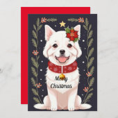 Holiday Puppy Feiertagskarte (Vorne/Hinten)