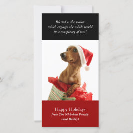Holiday Puppy Foto Card Feiertagskarte