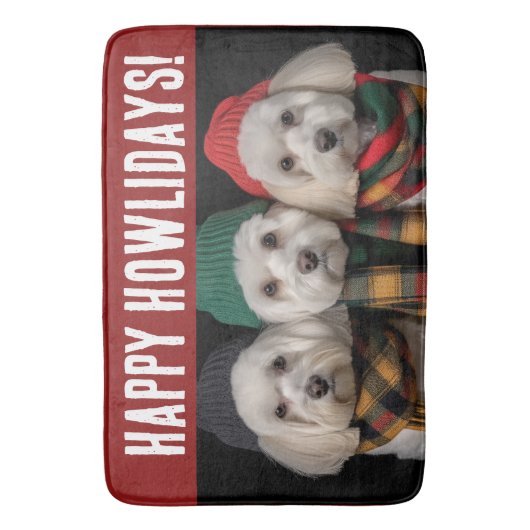 Holiday Pups Badematte (Vorderseite Vertikal)