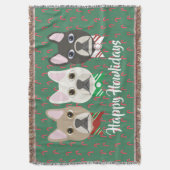 Holiday Pups Candy Cane Decke (Vorderseite Vertikal)