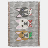 Holiday Pups Gray Diamond Decke (Vorderseite Vertikal)