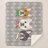Holiday Pups Gray Diamond Sherpadecke (Vorderseite)