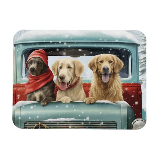 Holiday Pups Magnet (Horizontal)