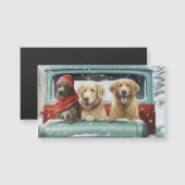 Holiday Pups Magnetkarte (Vorne/Hinten)