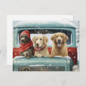 Holiday Pups Postkarte (Vorne/Hinten)
