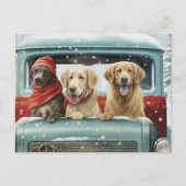 Holiday Pups Postkarte (Vorderseite)