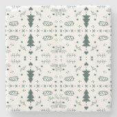 Holiday Quilt Pattern Trivet Steinuntersetzer (Vorderseite)
