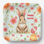 Holiday Rabbit Oster Moderne Sammlung Pappteller (Vorderseite)
