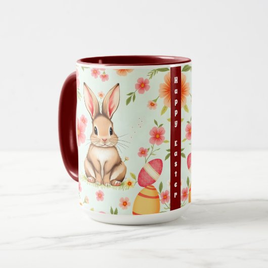 Holiday Rabbit Oster Moderne Sammlung Tasse (Vorderseite Links)