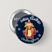Holiday Raccoon Button (Vorne & Hinten)
