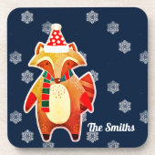 Holiday Raccoon Getränkeuntersetzer (Vorderseite)