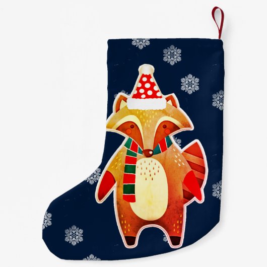 Holiday Raccoon Kleiner Weihnachtsstrumpf (Rückseite)