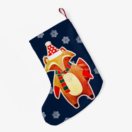 Holiday Raccoon Kleiner Weihnachtsstrumpf (Rückseite (Hängend))