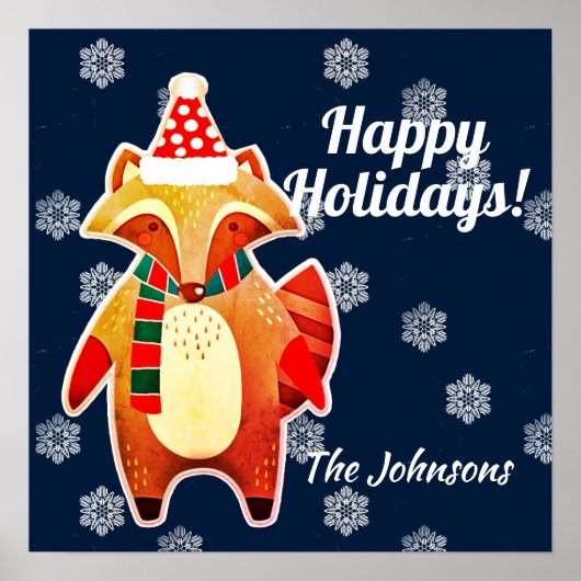 Holiday Raccoon Poster (Vorne)