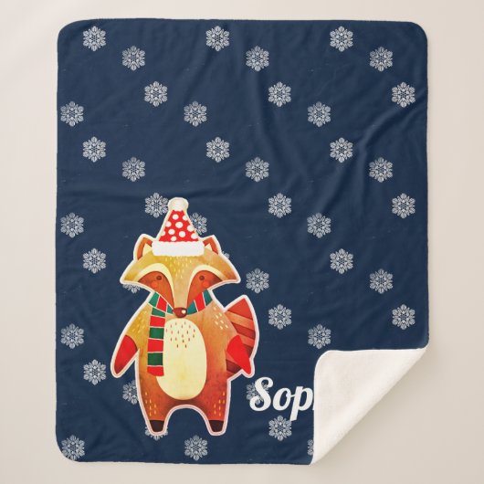 Holiday Raccoon Sherpadecke (Vorderseite)