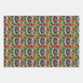 Holiday Raccoon Wrapping Paper Geschenkpapier Set (Vorderseite 2)