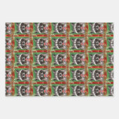 Holiday Raccoon Wrapping Paper Geschenkpapier Set (Vorderseite 3)