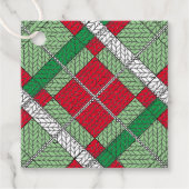 HOLIDAY RAUTE STRICK Square Geschenketags Geschenkanhänger (Vorderseite)
