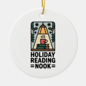 Holiday Reading Nook Tree Keepsake Keramik Ornament (Vorne)