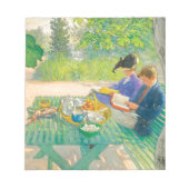 Holiday Reading von Carl Larsson Notizblock (Vorderseite)