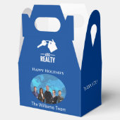 Holiday Real Anwesen Blue Gift Favor Box Geschenkschachtel (Geöffnet)