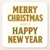 Holiday Rechteckiger Pappuntersetzer (Vorderseite)