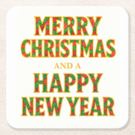 Holiday Rechteckiger Pappuntersetzer