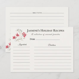 Holiday Recipe Card – Seasonal Kitchen Stationery Ankündigung
