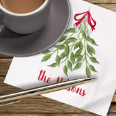 Holiday Red Berries Botanische Grüne Weihnachten Serviette