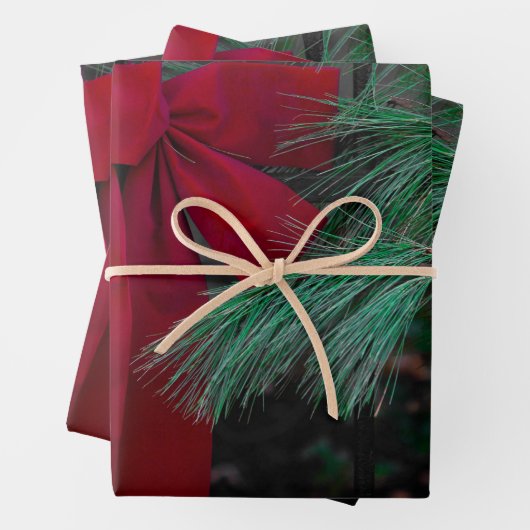 Holiday Red Bow Geschenkpapier Set (Beispiel)