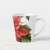 Holiday Red Christmas Poinsettia Personalisiert Milchtasse (Rechts)