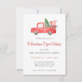 Holiday Red Christmas Truck Open House Einladung (Vorderseite)