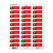 Holiday Red Custom Photo Return Address Labels (Vorne)