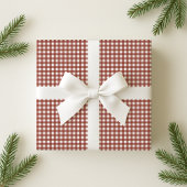 Holiday Red Gingham Wrapping Paper Geschenkpapier