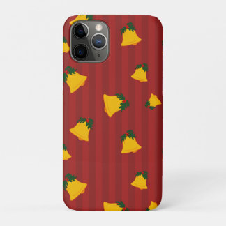 Holiday Red Gold Stripe Bells Christmas Case-Mate iPhone Hülle