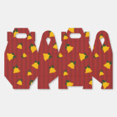 Holiday Red Gold Stripe Bells Christmas Geschenkschachtel (Ungeklappt)