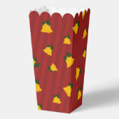 Holiday Red Gold Stripe Bells Christmas Geschenkschachtel (Rückseite)