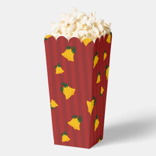 Holiday Red Gold Stripe Bells Christmas Geschenkschachtel (Geplatzt)